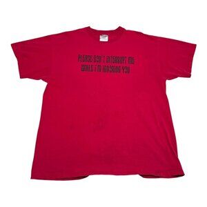 Vintage 2000s Optima Don’t Interrupt Me While I’m Ignoring You Stained Shirt XL‎